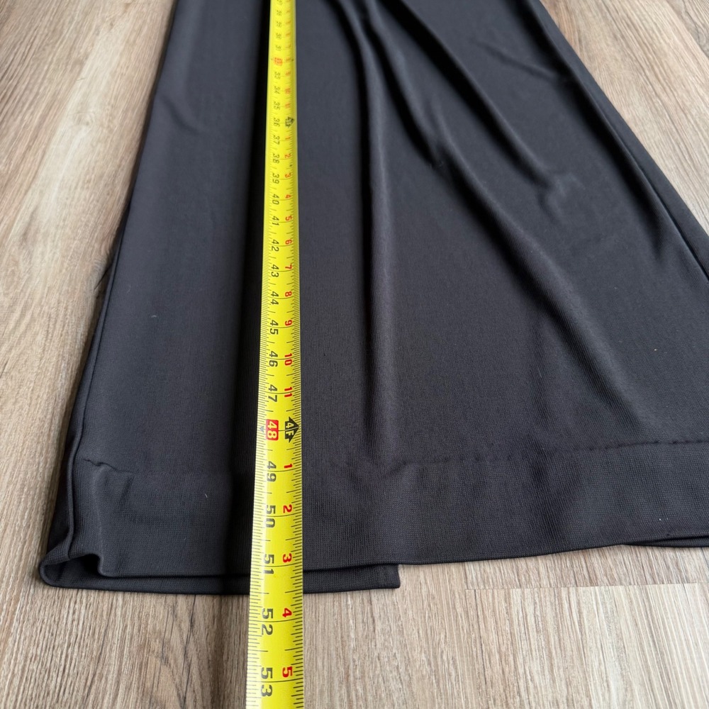 Vintage 90s Black Glitter Trim Maxi Dress Spaghetti Strap Formal Gown Size 3/4 - Picture 5 of 7